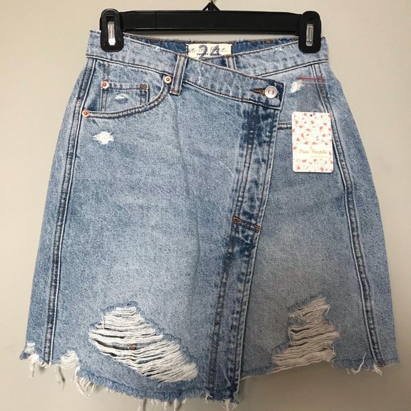 SOLD NWT Free People Parker Wrap Skirt in Surf’s Up 24 - Picture 8 of 12